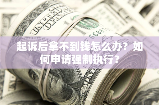 北京起诉后拿不到钱怎么办？如何申请强制执行？