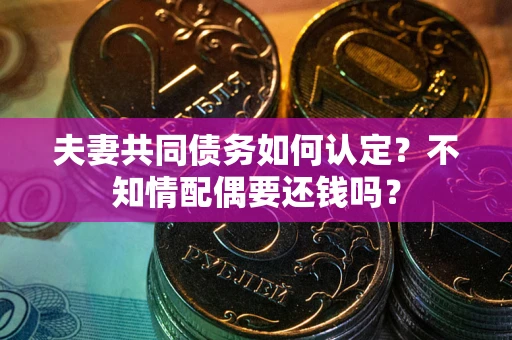 北京夫妻共同债务如何认定？不知情配偶要还钱吗？