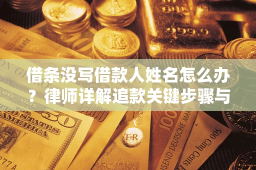 北京借条没写借款人姓名怎么办？律师详解追款关键步骤与证据链构建